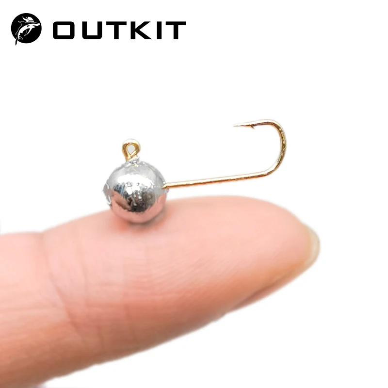 Fishing Hook Offset - OUTKIT 10 pièces Mini gabarit tête