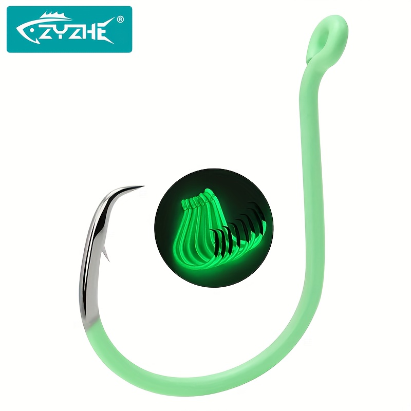Fishing Hook Circle - ZYZHE 10 pièces/boîte Hameçons circulaires lumineux