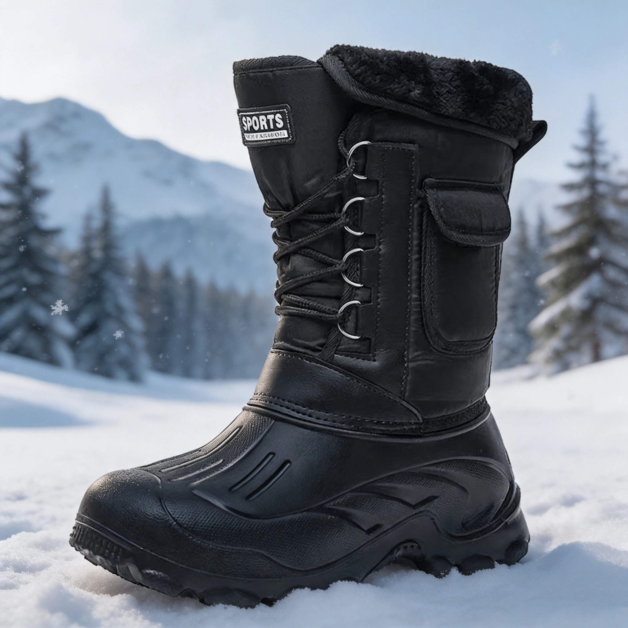 Fishing Hook - Bottes d'hiver pour hommes, chaussures de