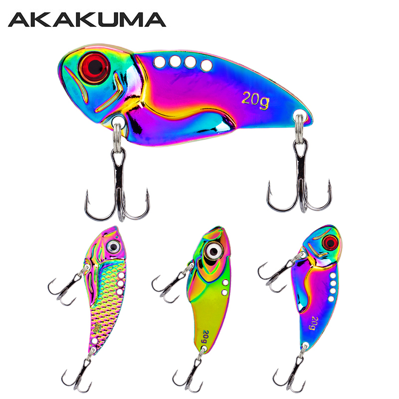 Fishing Hook Treble - Lot de 3 leurres VIB métalliques