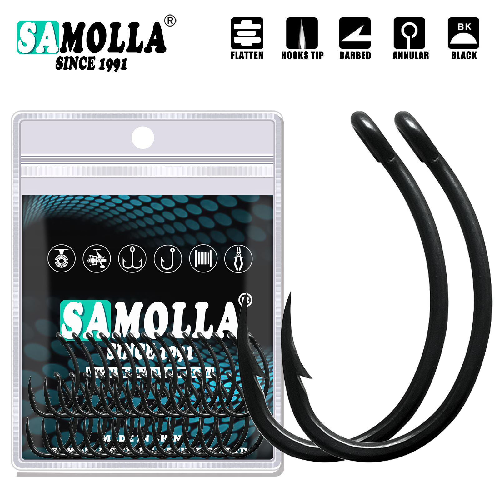 Fishing Hook Offset - Hameçons de pêche à la carpe,