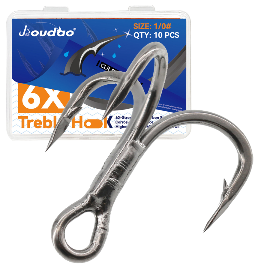 Fishing Hook Offset - 6X hameçon triple de pêche 10
