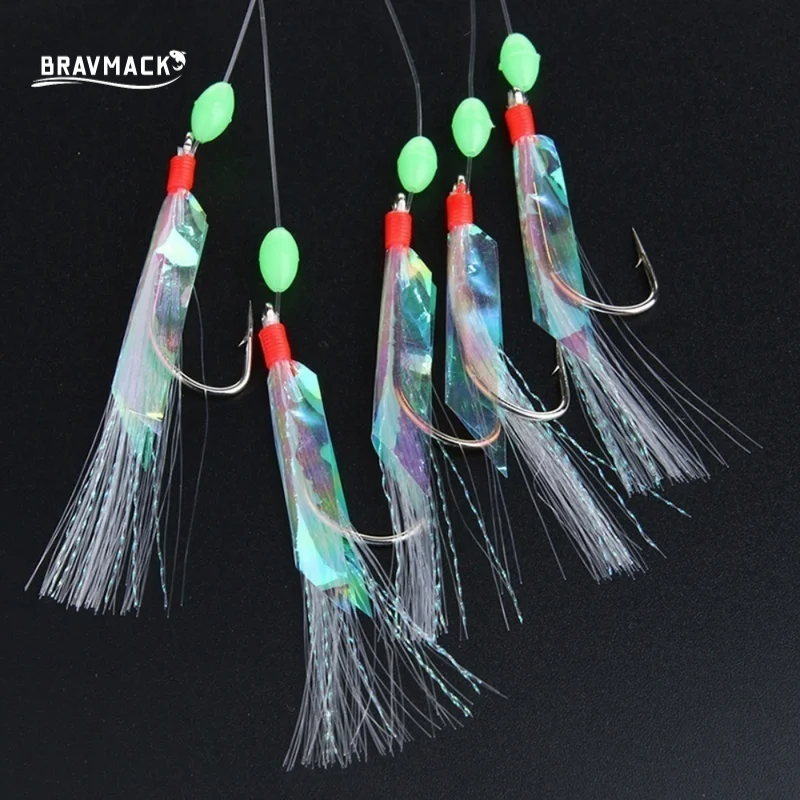 Fishing Hook Assortment - 5 pièces/ensemble multicolore doux argent peau