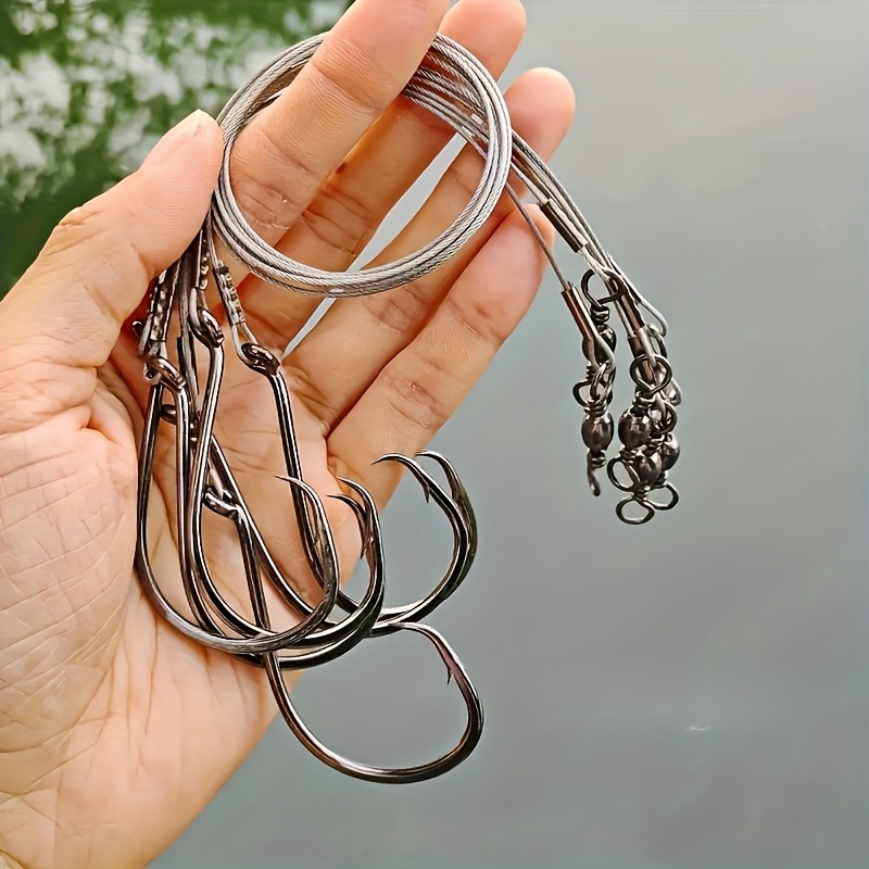 Fishing Hook Assortment - 25 hameçons circulaires robustes avec fil