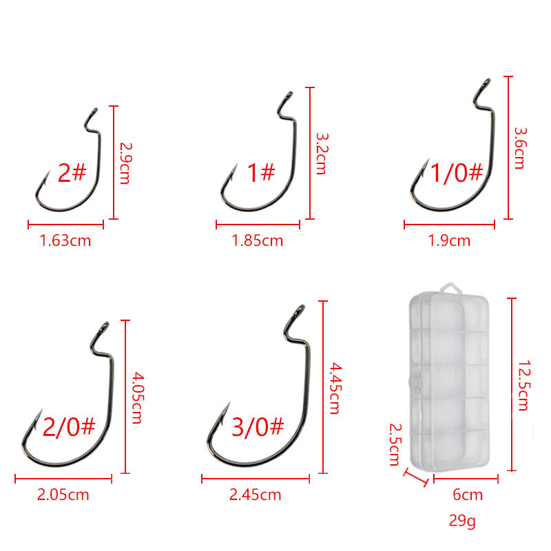 50pcs large ver crochet en aci - Fishing Hook Offset avis et prix
