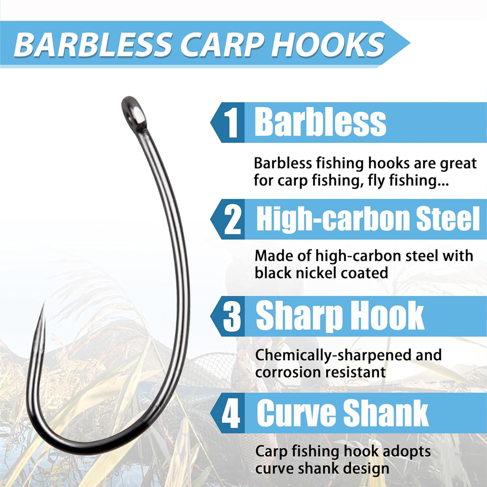Kit d'hameçons circulaires san - Fishing Hook Barbless avis et prix