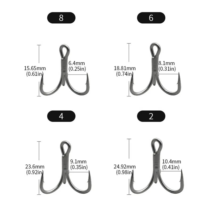 Hameçons triples de pêche en a - Fishing Hook Offset avis et prix