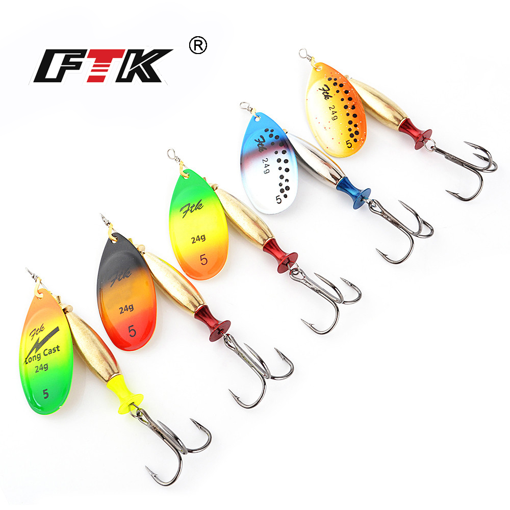 FTK 18g 24g Spinner appât cuil - Fishing Hook Treble avis et prix