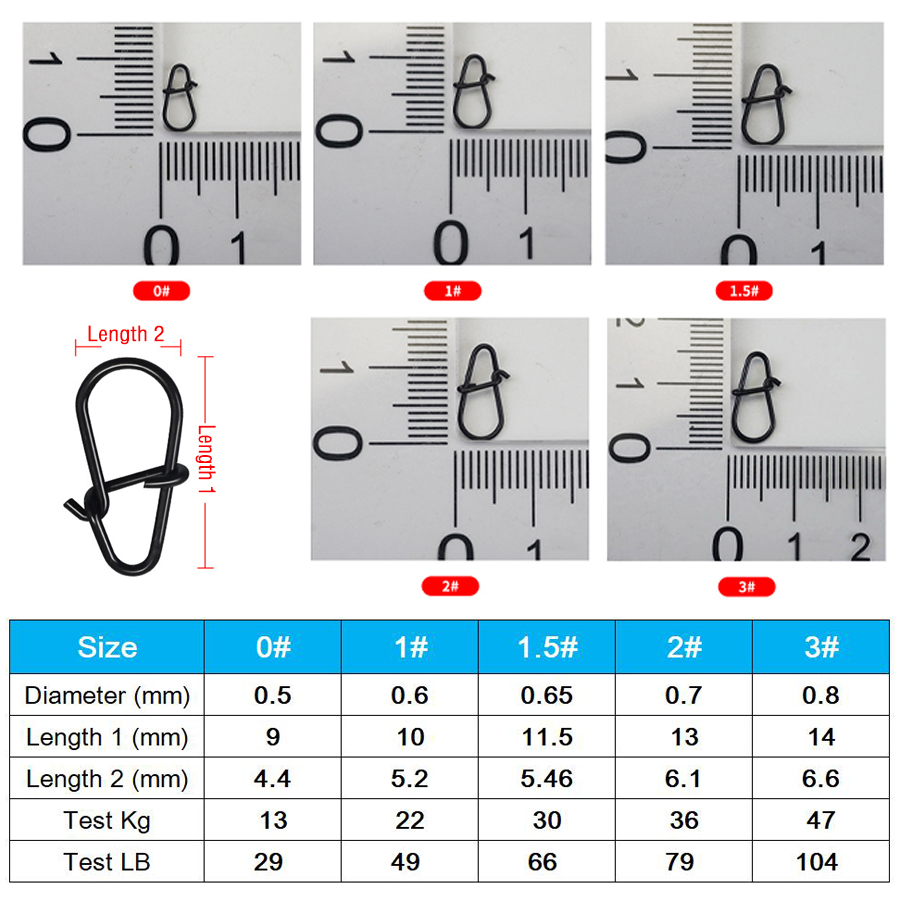 50 pièces Snaps à manivelle en - Fishing Hook Stainless Steel avis et prix